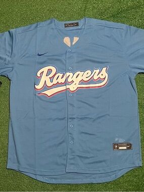 Texas Rangers Corey Seager Baby Blue Jersey